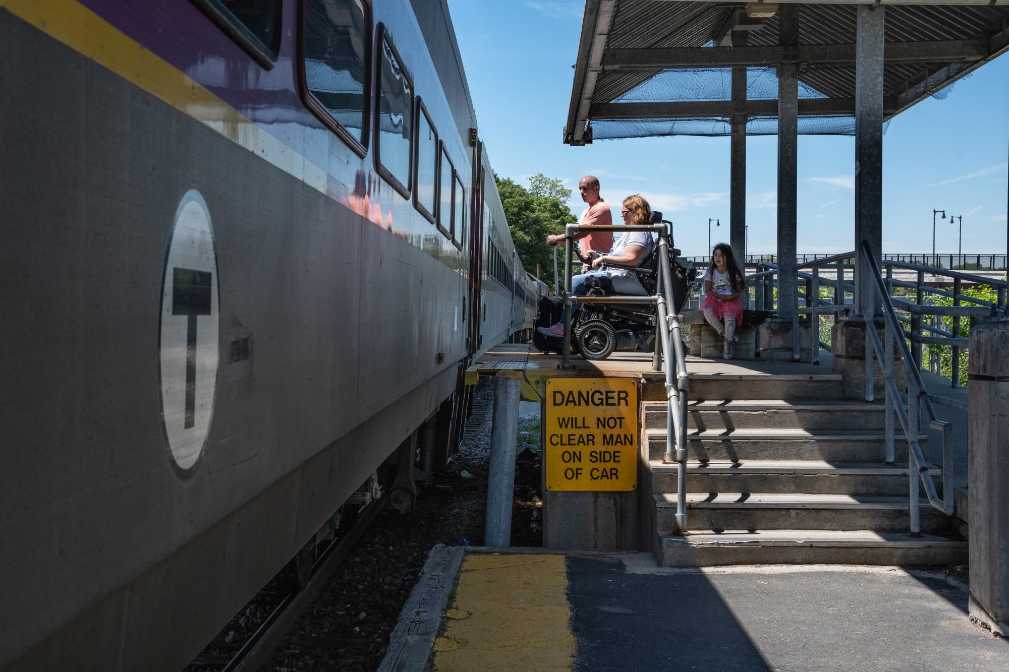 commuter rail mini-high platform at readville