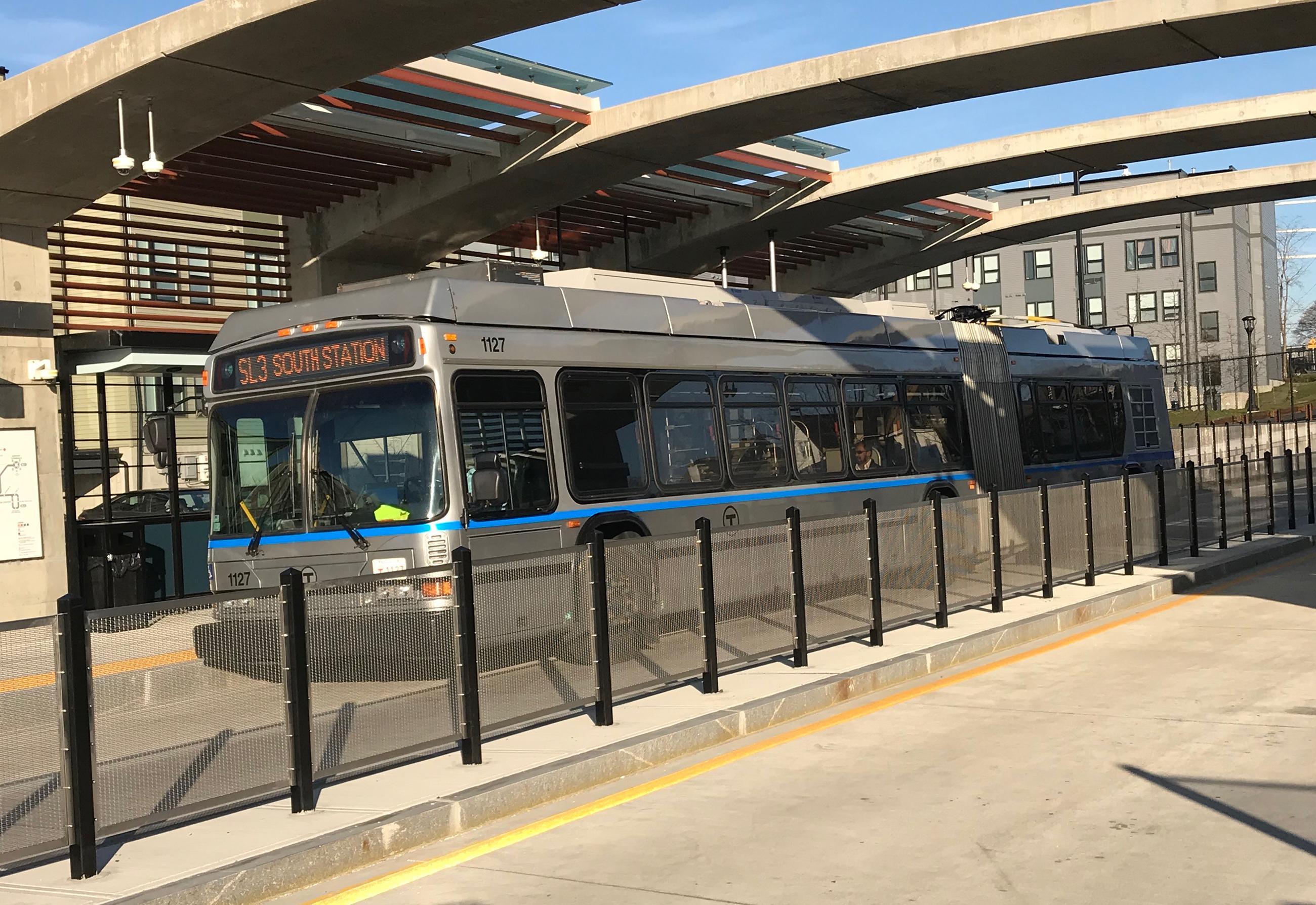 Silver Line bus on street