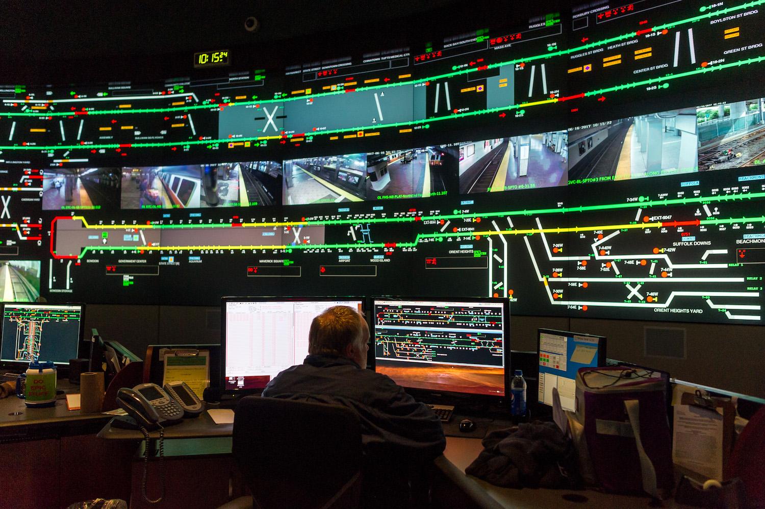 mbta dispatcher at operations control center