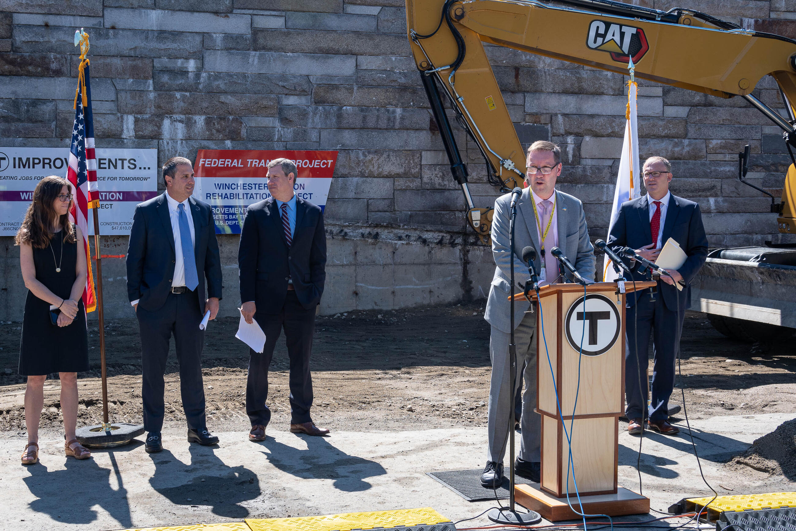 MBTA General Manager Steve Poftak spoke at today’s groundbreaking event.