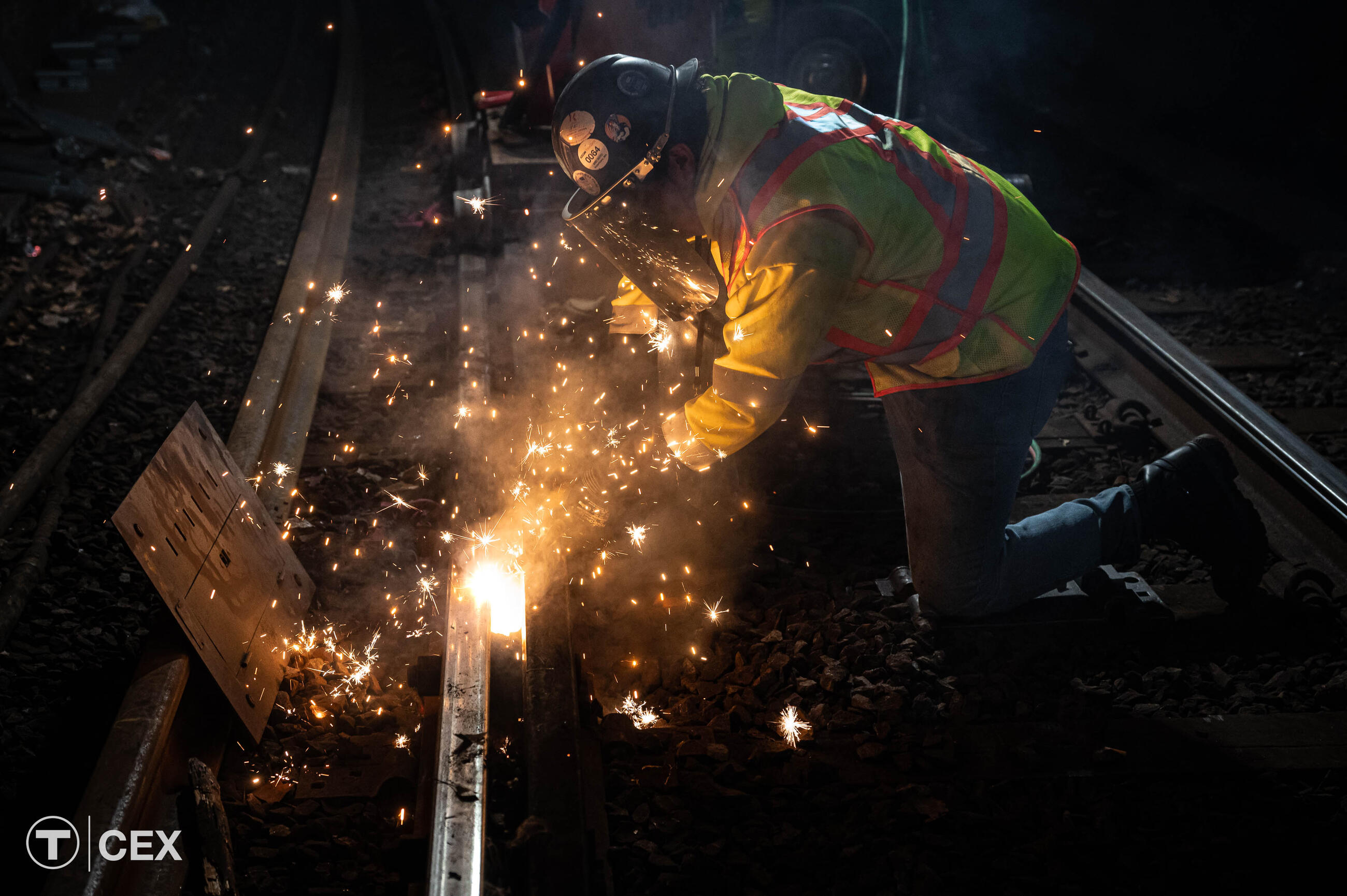 Infrastructure improvements were accomplished along the Green Line. Complimentary photo by the MBTA Customer and Employee Experience Department.