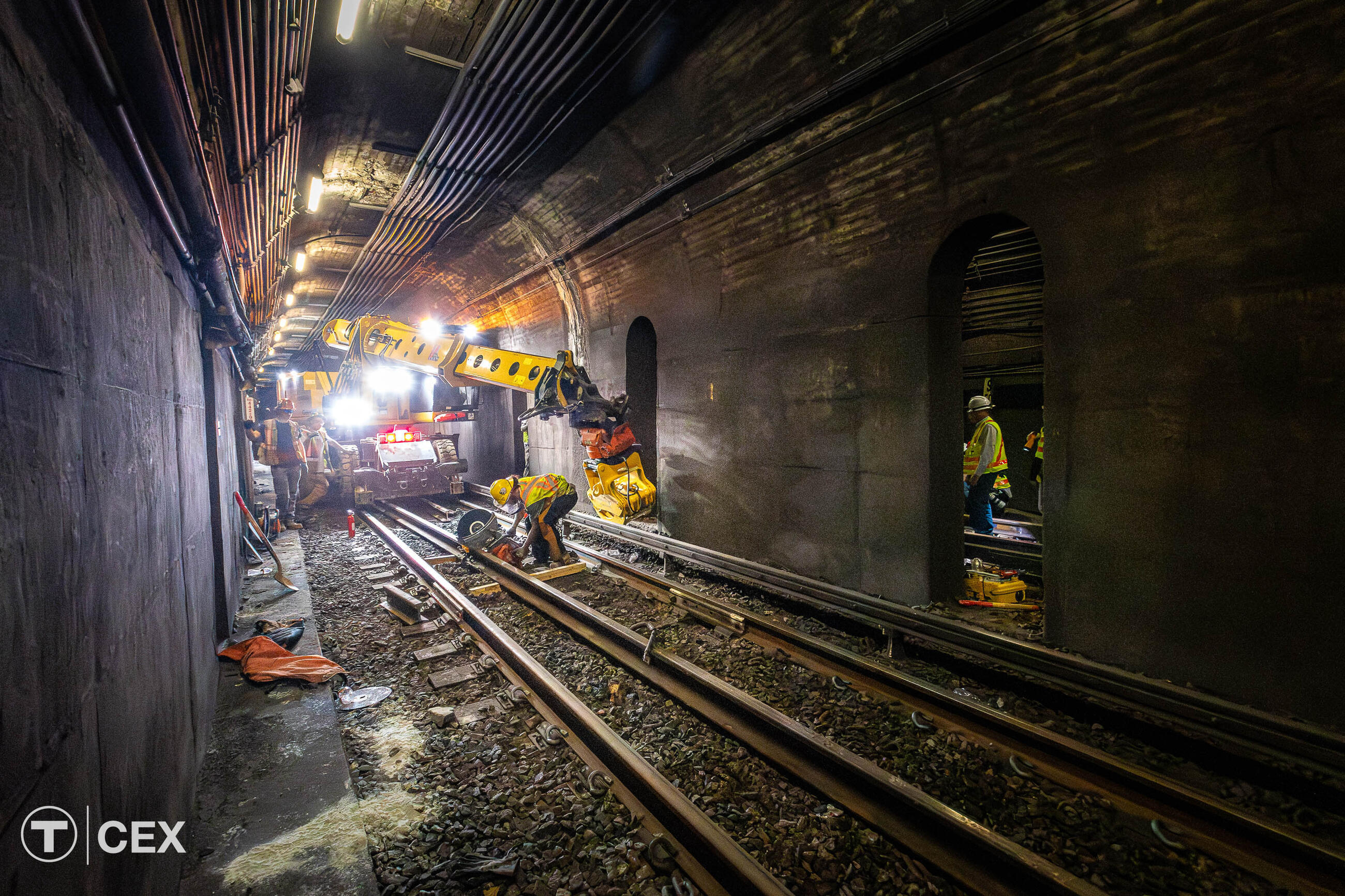 Infrastructure improvements were accomplished along the Red Line. Complimentary photo by the MBTA Customer and Employee Experience Department.