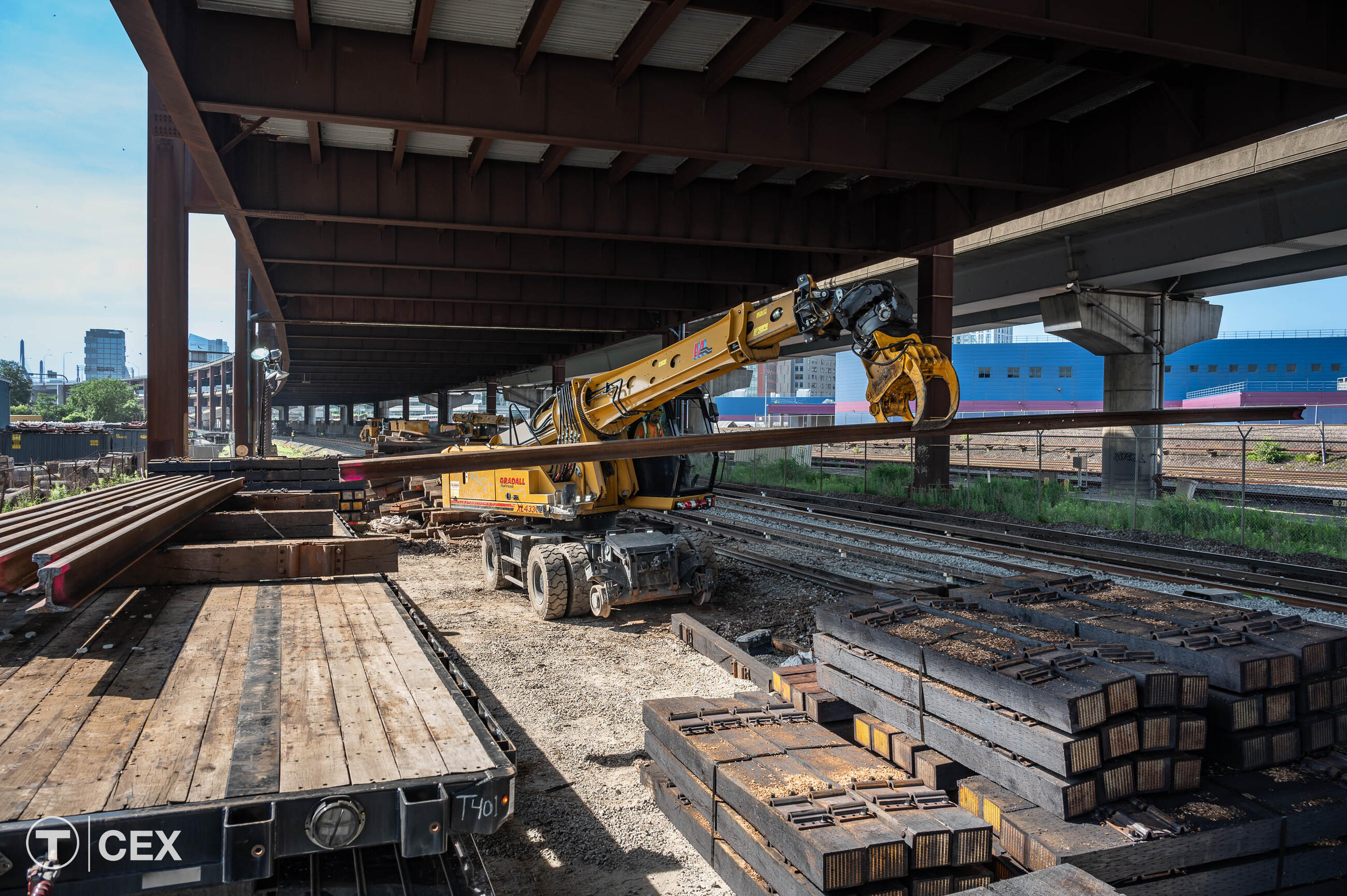 Track work was accomplished along the Orange Line. Complimentary photo by the MBTA Customer and Employee Experience Department.